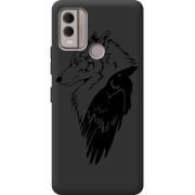 Черный чехол BoxFace Nokia C22 Wolf and Raven