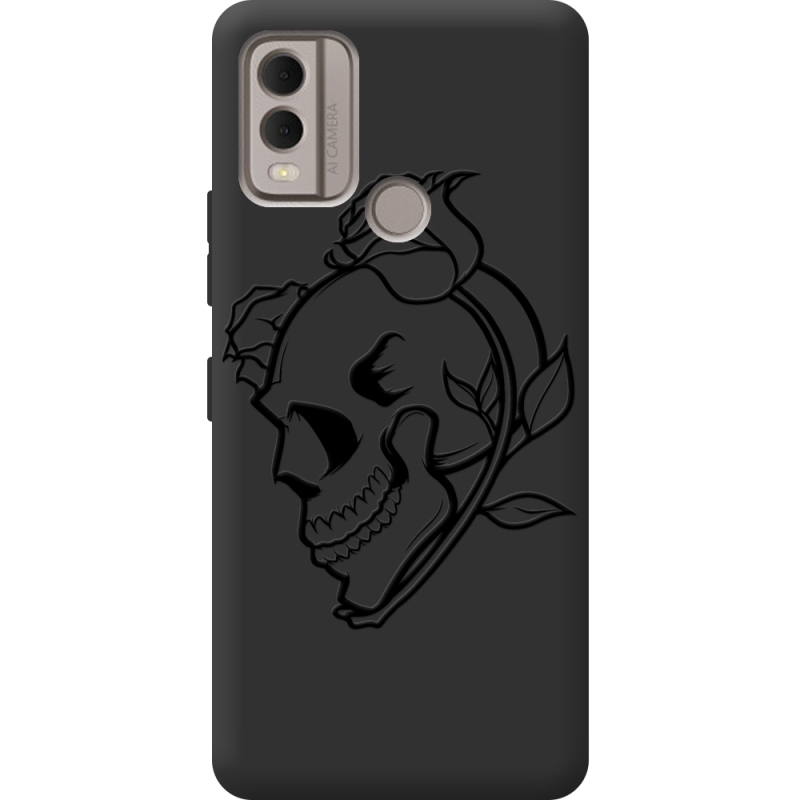 Черный чехол BoxFace Nokia C22 Skull and Roses