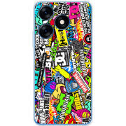 Чехол BoxFace Tecno Spark 10 Multicolored Inscriptions