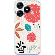 Чехол BoxFace Tecno Spark 10 Line Flowers