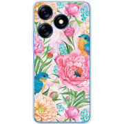 Чехол BoxFace Tecno Spark 10 Birds in Flowers