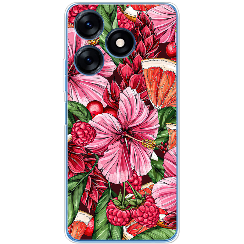 Чехол BoxFace Tecno Spark 10 Tropical Flowers