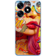 Чехол BoxFace Tecno Spark 10 Yellow Girl Pop Art