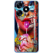 Чехол BoxFace Tecno Spark 10 Colorful Girl