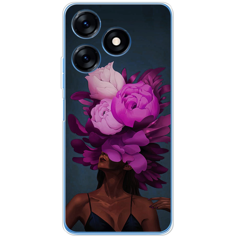 Чехол BoxFace Tecno Spark 10 Exquisite Purple Flowers