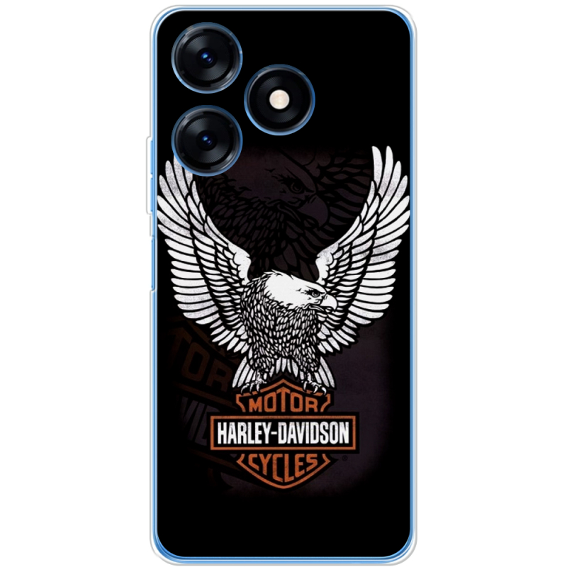 Чехол BoxFace Tecno Spark 10 Harley Davidson and eagle