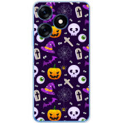 Чехол BoxFace Tecno Spark 10 Halloween Purple Mood