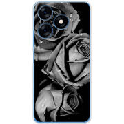 Чехол BoxFace Tecno Spark 10 Black and White Roses