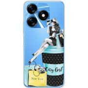 Прозрачный чехол BoxFace Tecno Spark 10 City Girl