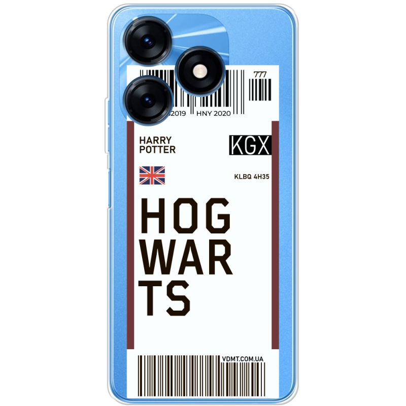 Прозрачный чехол BoxFace Tecno Spark 10 Ticket Hogwarts