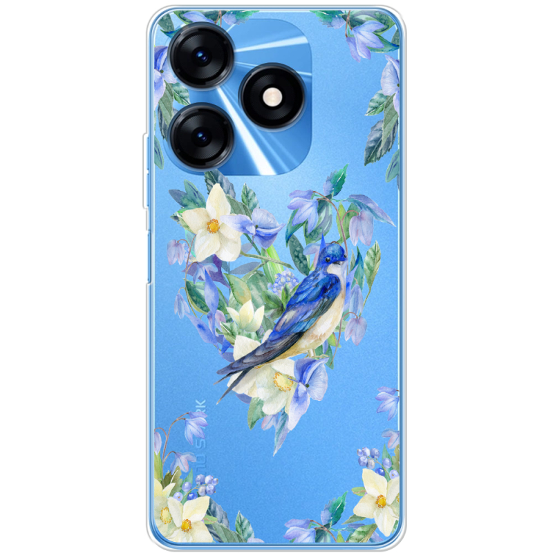 Прозрачный чехол BoxFace Tecno Spark 10 Spring Bird