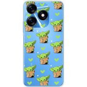 Прозрачный чехол BoxFace Tecno Spark 10 Pattern Baby Yoda