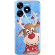 Прозрачный чехол BoxFace Tecno Spark 10 Winter Deer