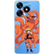 Прозрачный чехол BoxFace Tecno Spark 10 Naruto and Kurama