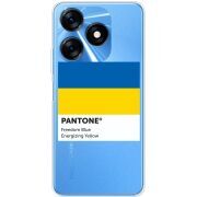 Прозрачный чехол BoxFace Tecno Spark 10 Pantone вільний синій