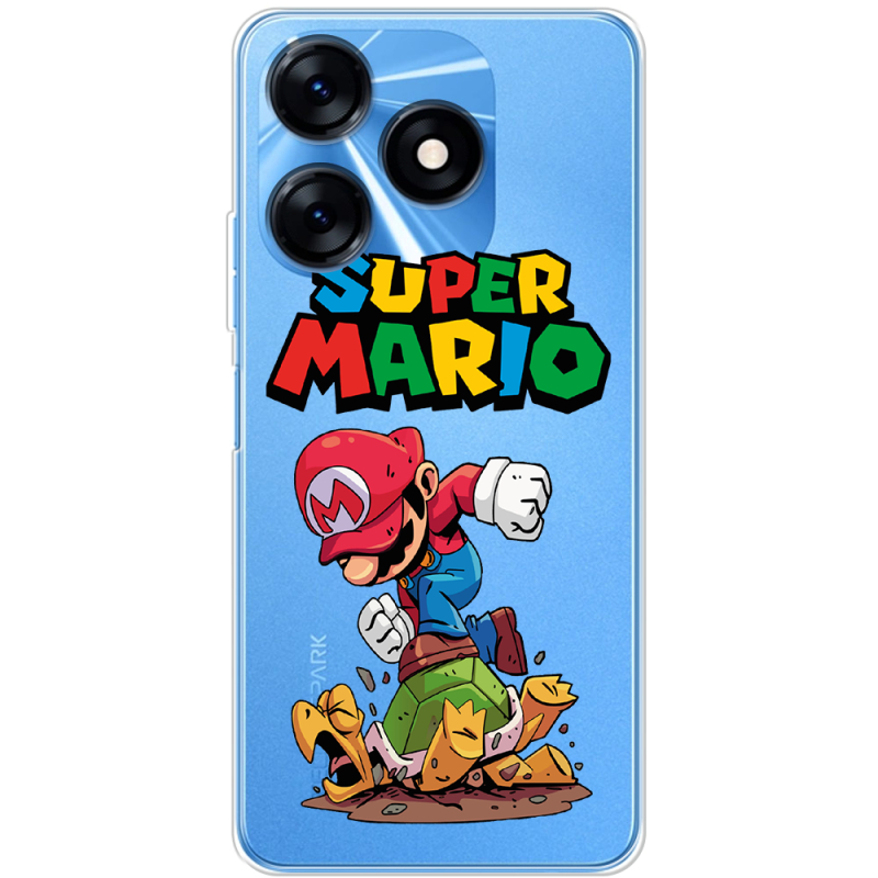 Прозрачный чехол BoxFace Tecno Spark 10 Super Mario