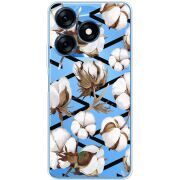 Прозрачный чехол BoxFace Tecno Spark 10 Cotton flowers