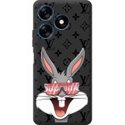 Черный чехол BoxFace Tecno Spark 10 looney bunny