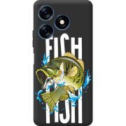 Черный чехол BoxFace Tecno Spark 10 Fish