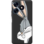 Черный чехол BoxFace Tecno Spark 10 Lucky Rabbit