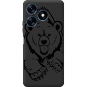 Черный чехол BoxFace Tecno Spark 10 Grizzly Bear