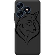 Черный чехол BoxFace Tecno Spark 10 Wolf