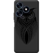 Черный чехол BoxFace Tecno Spark 10 Owl
