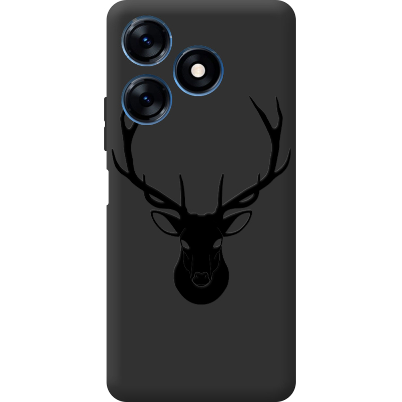 Черный чехол BoxFace Tecno Spark 10 Deer