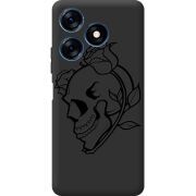 Черный чехол BoxFace Tecno Spark 10 Skull and Roses