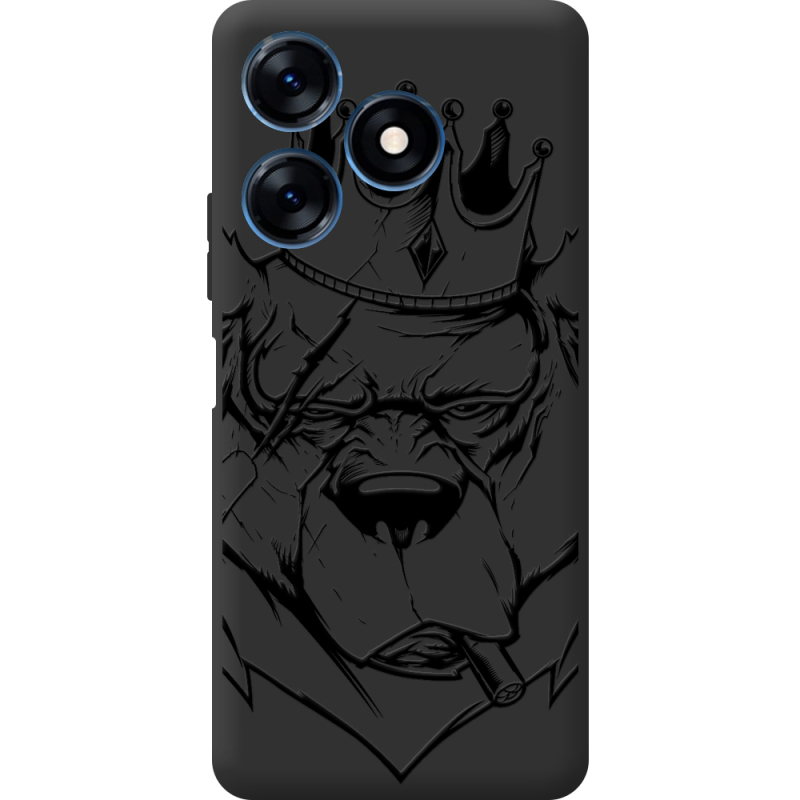 Черный чехол BoxFace Tecno Spark 10 Bear King