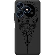 Черный чехол BoxFace Tecno Spark 10 Hugin and Munin