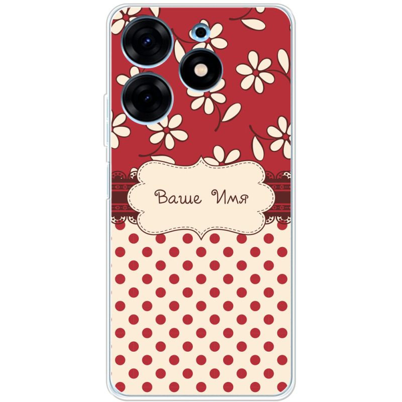 Чехол BoxFace Tecno Spark 10 Pro Именной Polka Dots