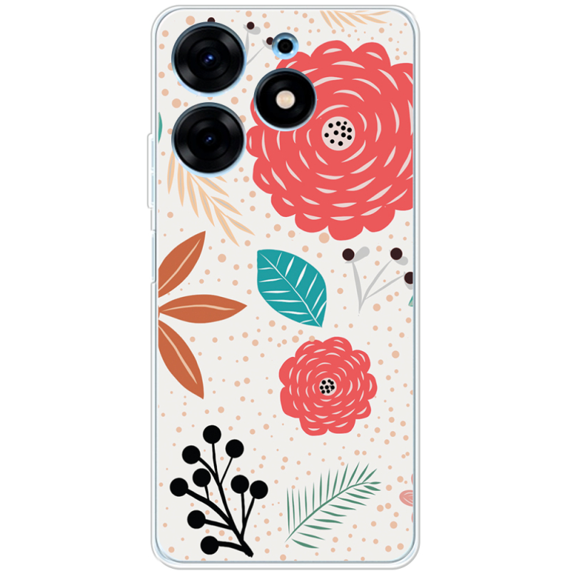 Чехол BoxFace Tecno Spark 10 Pro Line Flowers