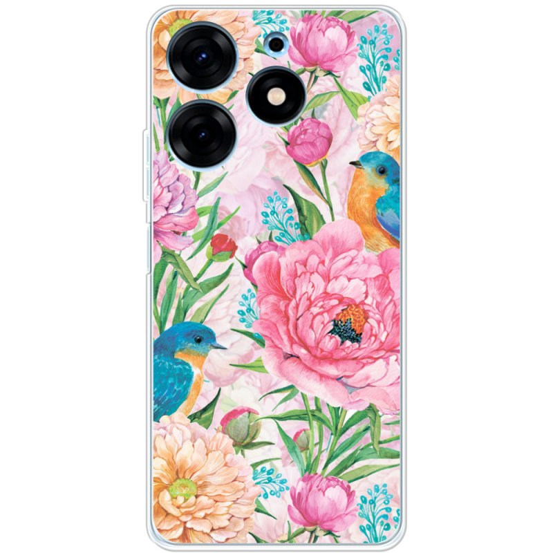 Чехол BoxFace Tecno Spark 10 Pro Birds in Flowers