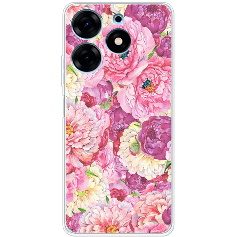 Чехол BoxFace Tecno Spark 10 Pro Pink Peonies