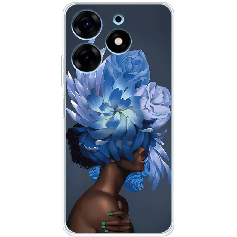 Чехол BoxFace Tecno Spark 10 Pro Exquisite Blue Flowers