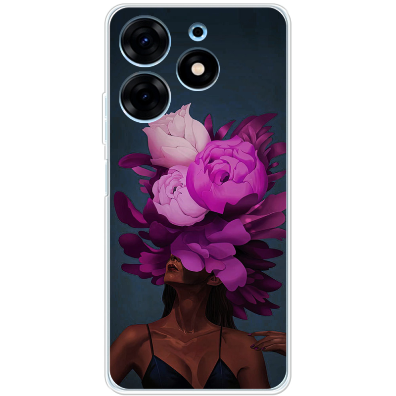 Чехол BoxFace Tecno Spark 10 Pro Exquisite Purple Flowers