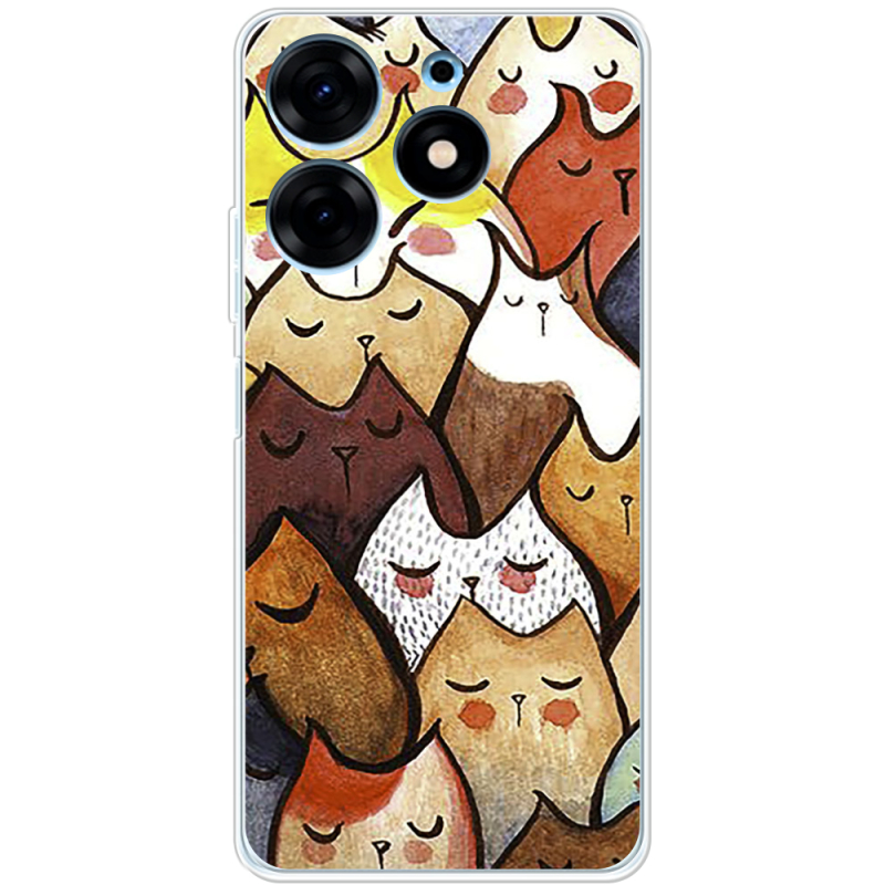 Чехол BoxFace Tecno Spark 10 Pro Sleepy Cats