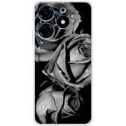 Чехол BoxFace Tecno Spark 10 Pro Black and White Roses