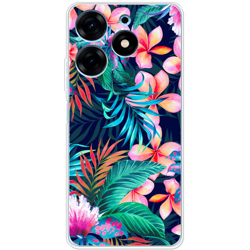 Чехол BoxFace Tecno Spark 10 Pro flowers in the tropics