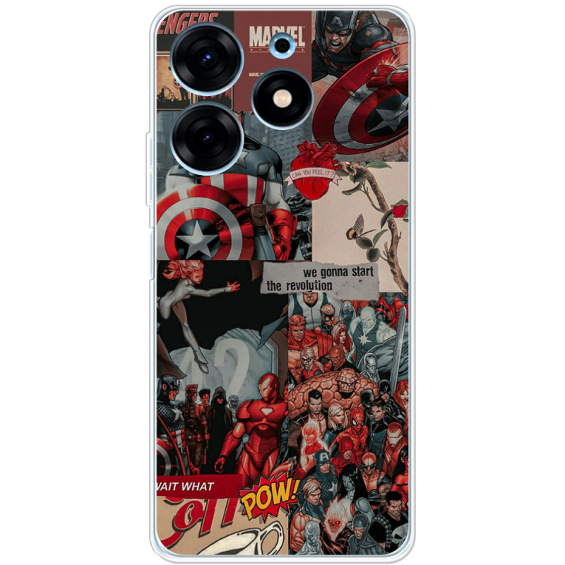 Чехол BoxFace Tecno Spark 10 Pro Marvel Avengers