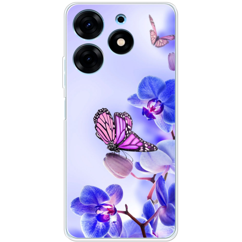 Чехол BoxFace Tecno Spark 10 Pro Orchids and Butterflies