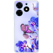 Чехол BoxFace Tecno Spark 10 Pro Orchids and Butterflies