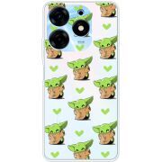 Прозрачный чехол BoxFace Tecno Spark 10 Pro Pattern Baby Yoda