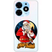 Прозрачный чехол BoxFace Tecno Spark 10 Pro Cool Santa