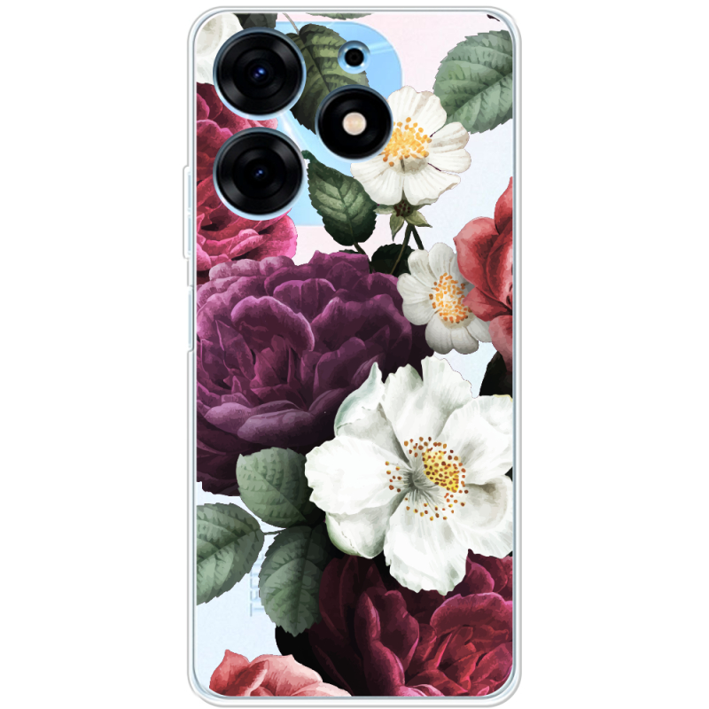 Прозрачный чехол BoxFace Tecno Spark 10 Pro Floral Dark Dreams