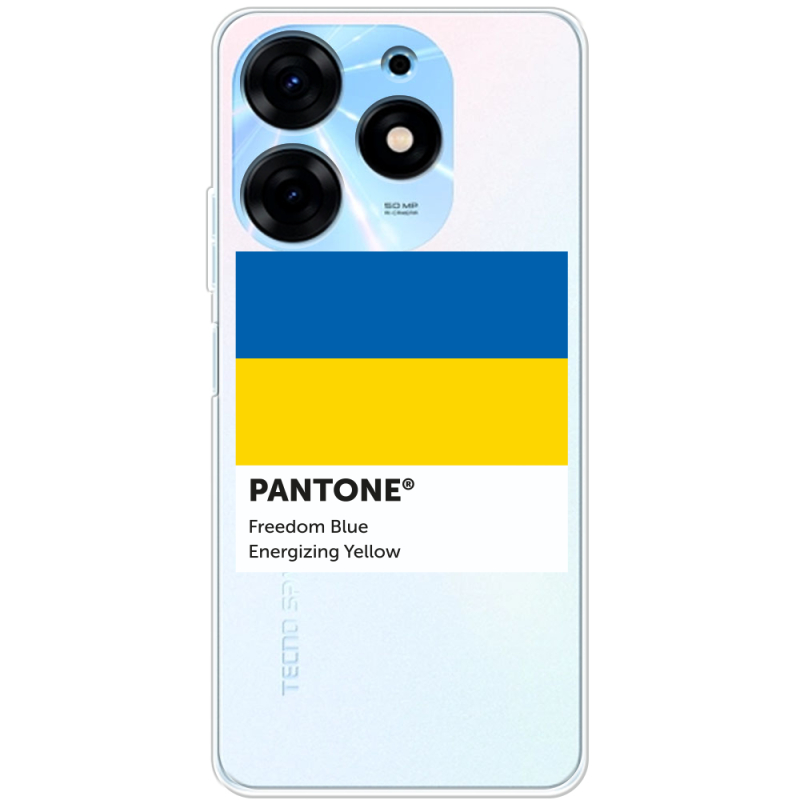 Прозрачный чехол BoxFace Tecno Spark 10 Pro Pantone вільний синій