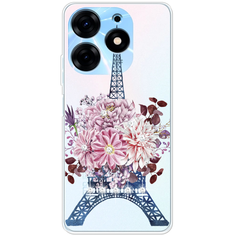 Чехол со стразами BoxFace Tecno Spark 10 Pro Eiffel Tower