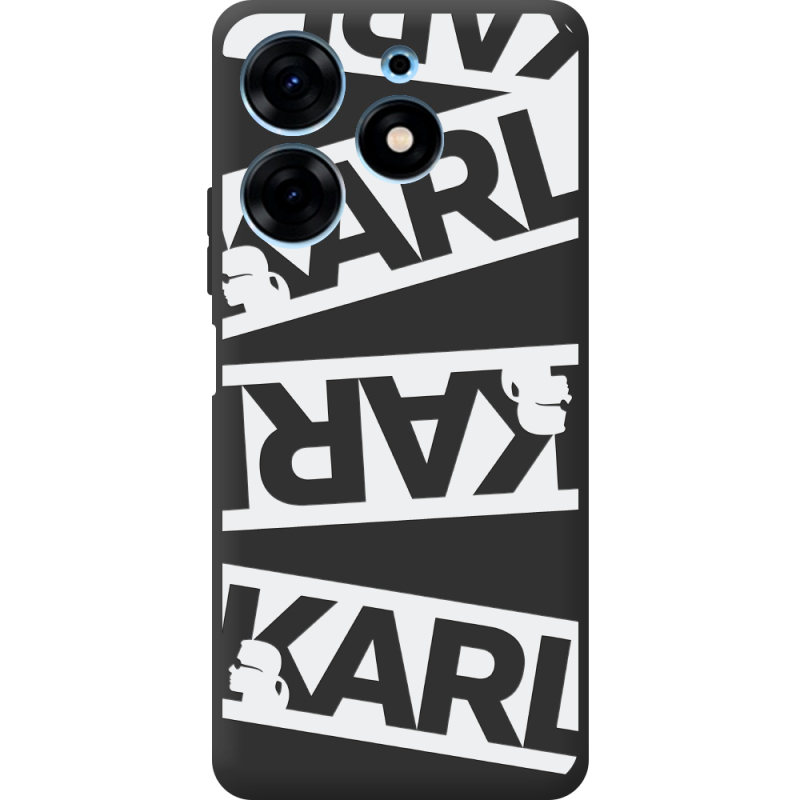 Черный чехол BoxFace Tecno Spark 10 Pro White Karl