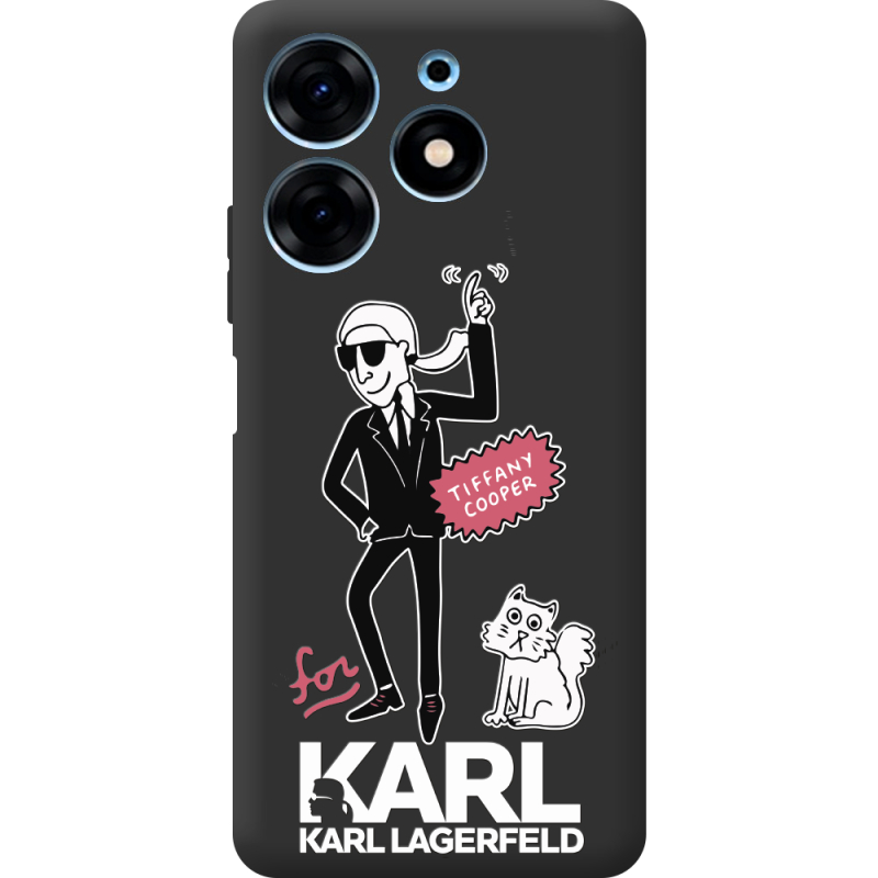 Черный чехол BoxFace Tecno Spark 10 Pro For Karl